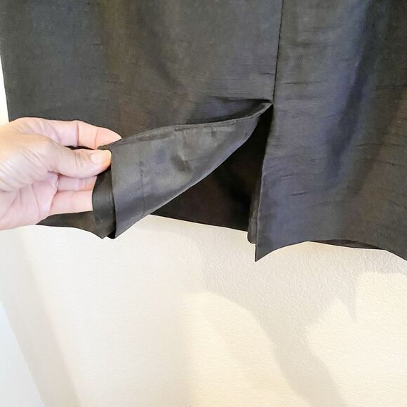 Alfred Sung D522 Women's Size 6 Black A-Line Midi Sleeveless Cocktail Dress Zip - Picture 9 of 10